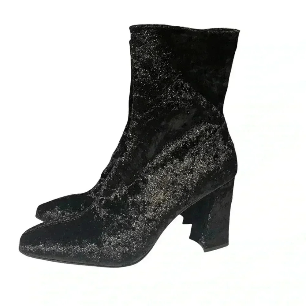 Jeffrey Campbell Anthro Laris velvet grunge fairy  whimsygoth ankle boot 9